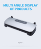 Vacuum Sealer Machine,75Kpa Precision Suction Power 5-in-1 Food Sealer with Digital Timer, Dry & Moist Food Modes, Compact Design with 10 Vacuum Bags & Bulit-in Cutter