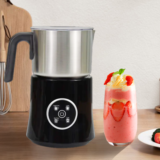ll-in-1 BaristaMaker Milk Frother, Electric Foam Frother for Latte Art Microfoam and Coffee, 15oz/450ml Automatic Milk Warmer with 30 Drinks, Dishwasher Safe, Dairy/Plant-Based Milk