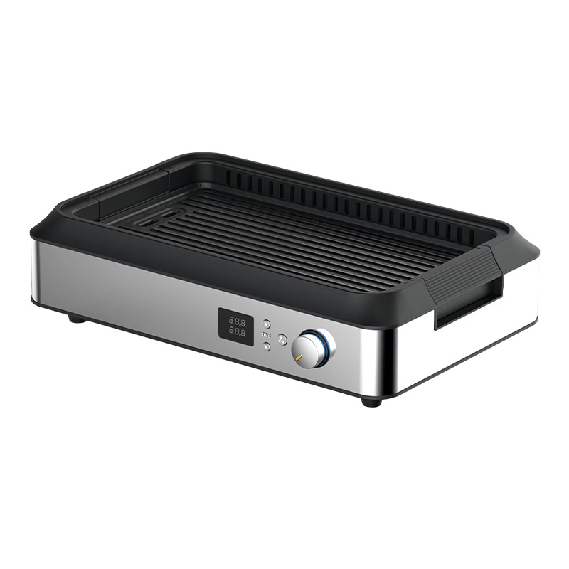 What are the features of the outdoor electric grill?